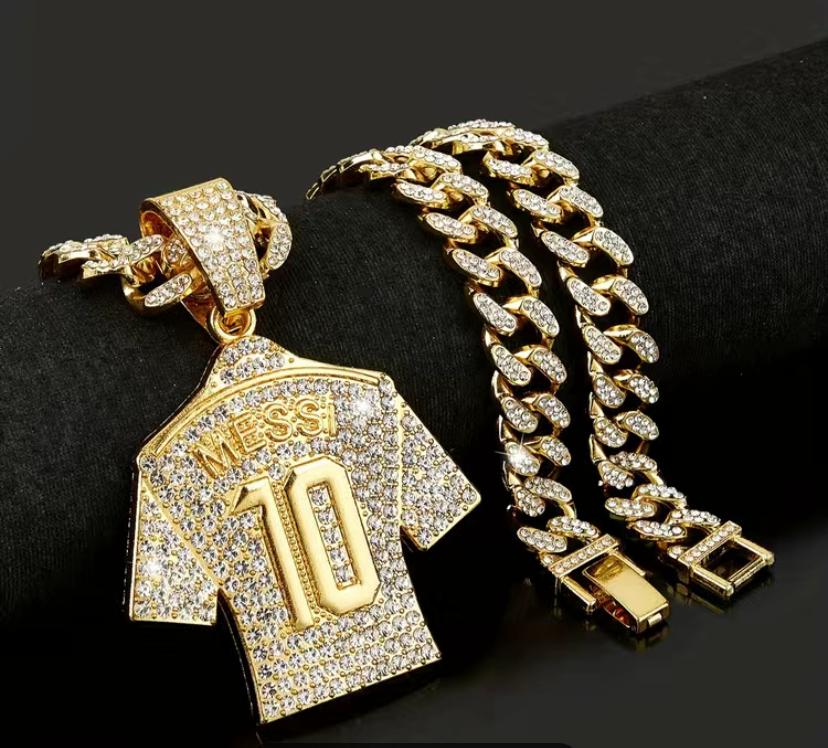 MESSI 10 SHIRT PENDANT AND NECKLACE