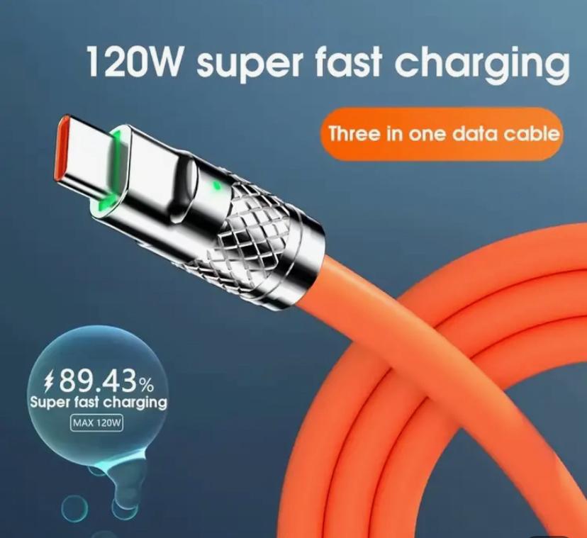 3 in 1 SUPER FAST USB CHARGER CABLE- iOS / Micro USB and Type C