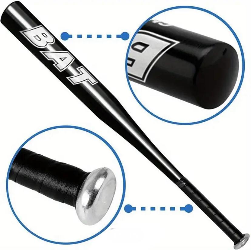 50.8cm BLACK ALUMINIUM BASEBALL BAT