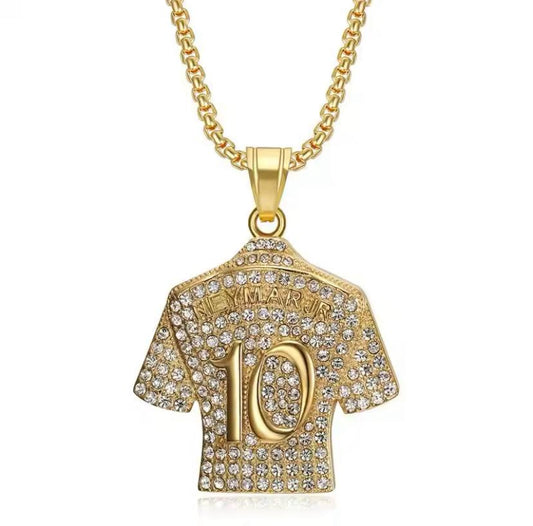 NEYMAR JR 10 GOLD LOOK PENDANT SET